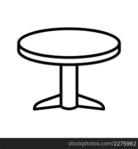 Round table icon vector sign and symbols on trendy design