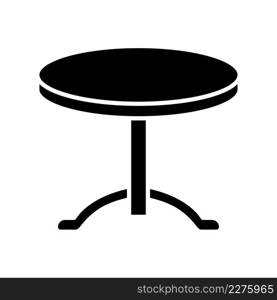 Round table icon vector sign and symbols on trendy design