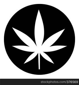 Round tablet marijuana icon. Simple illustration of round tablet marijuana vector icon for web. Round tablet marijuana icon, simple style