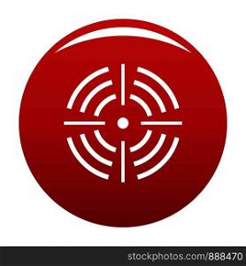 Round target icon. Simple illustration of round target vector icon for any design red. Round target icon vector red