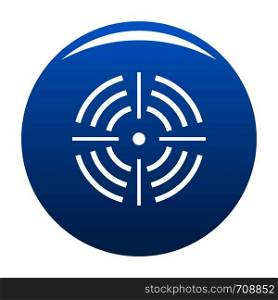 Round target icon vector blue circle isolated on white background . Round target icon blue vector
