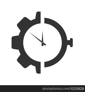 Round-the-clock technical support of clients for design and registration of sites and applications. Icon, flat design.