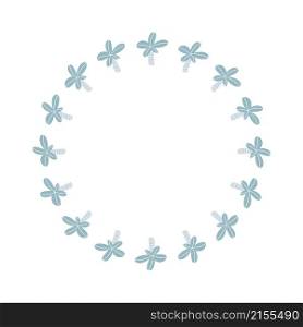 Round vector frame wreath of palms. Template for poster, greeting card banner, social network. Stock illustration Isolated object on white background.. Round vector frame wreath of palms. Template for poster, greeting card banner, social network. Stock illustration Isolated object on white background