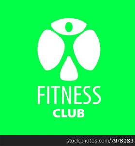 Round vector logo for fitness clubs on a green background