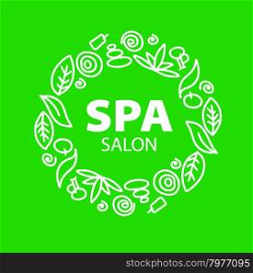 Round vector logo for Spa salon