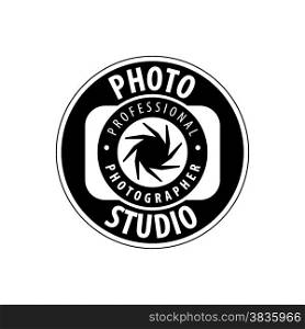 Round vector logo for studio photography