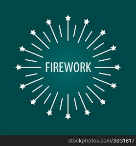 Round vector logo for the celebrations and fireworks