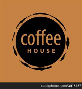round vector logo imprint of coffee