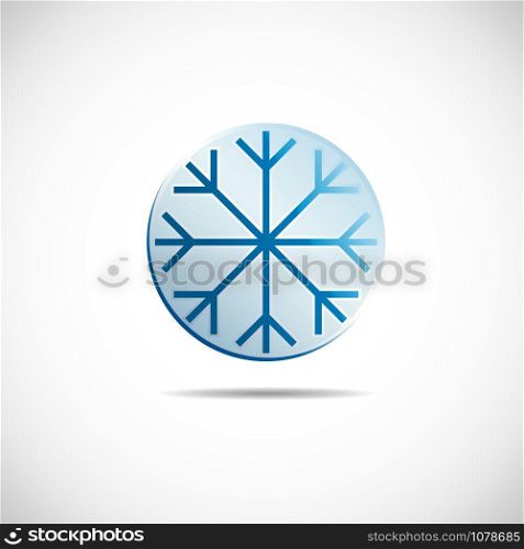 Round Vector sign Ice on white background