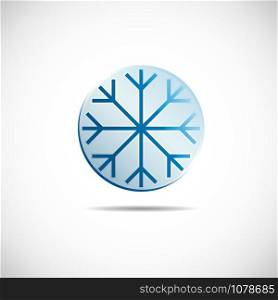 Round Vector sign Ice on white background