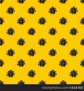 Round viral bacteria pattern seamless vector repeat geometric yellow for any design. Round viral bacteria pattern vector