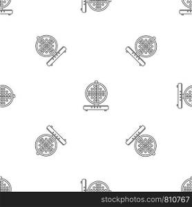 Round waffle machine pattern seamless vector repeat geometric for any web design. Round waffle machine pattern seamless vector