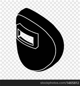 Round welding mask icon. Simple illustration of round welding mask vector icon for web. Round welding mask icon, simple black style