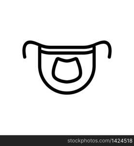 rounded apron on belt icon vector. rounded apron on belt sign. isolated contour symbol illustration. rounded apron on belt icon vector outline illustration