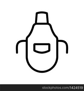 rounded apron with pocket for housewife icon vector. rounded apron with pocket for housewife sign. isolated contour symbol illustration. rounded apron with pocket for housewife icon vector outline illustration