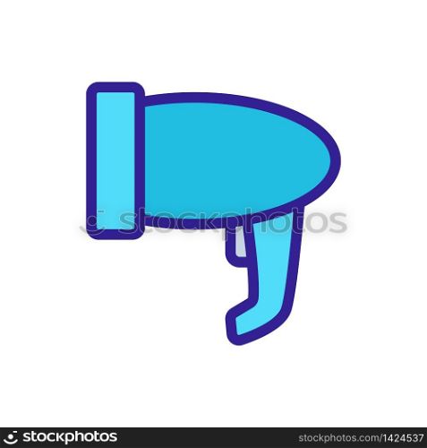 rounded barcode scanner icon vector. rounded barcode scanner sign. color symbol illustration. rounded barcode scanner icon vector outline illustration
