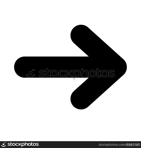 rounded head arrow, icon on isolated background