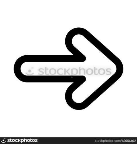 rounded head arrow, icon on isolated background