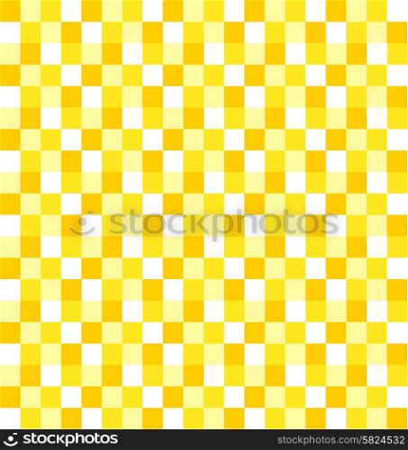 Rounded square pool mosaic background. Illustration Seamless Background with Yellow Tiles - Vector