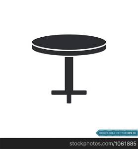 Rounded Table Icon Vector Template Illustration Design