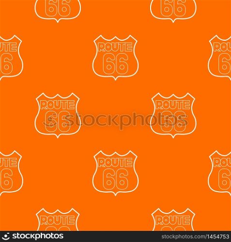 Route 66 shield pattern vector orange for any web design best. Route 66 shield pattern vector orange