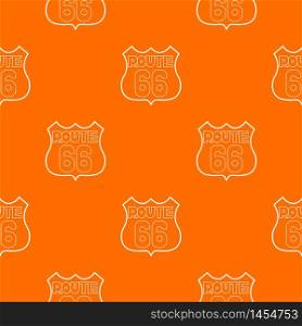 Route 66 shield pattern vector orange for any web design best. Route 66 shield pattern vector orange
