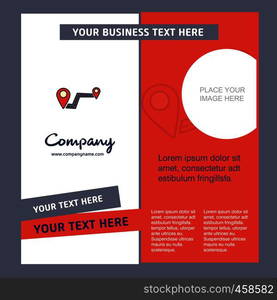 Route Company Brochure Template. Vector Busienss Template