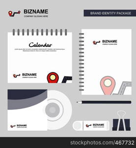 Route Logo, Calendar Template, CD Cover, Diary and USB Brand Stationary Package Design Vector Template