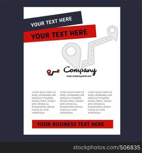 Route Title Page Design for Company profile ,annual report, presentations, leaflet, Brochure Vector Background
