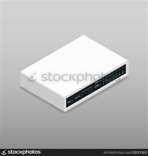 Router detailed isometric icon. Router detailed isometric icon vector graphic illustration