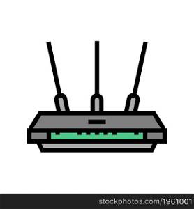 router electronic equipment color icon vector. router electronic equipment sign. isolated symbol illustration. router electronic equipment color icon vector illustration