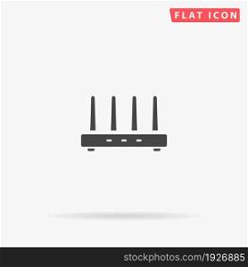 Router flat vector icon. Hand drawn style design illustrations.. Router flat vector icon
