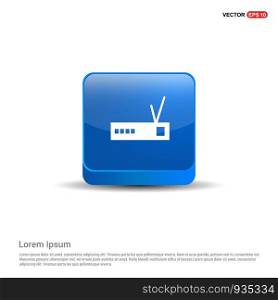 Router icon - 3d Blue Button.