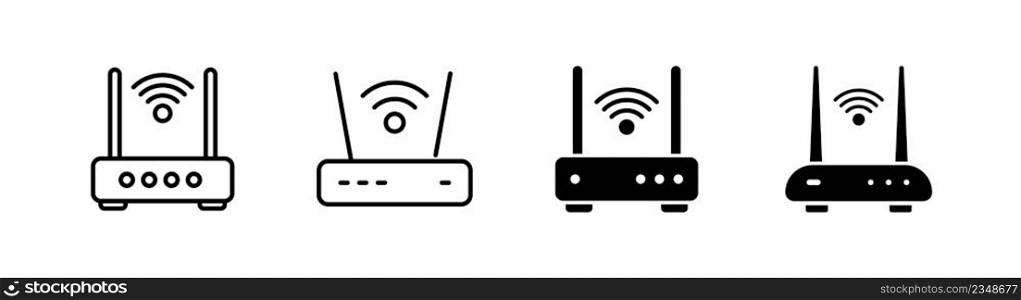 Router icon design element suitable for website, print design or app