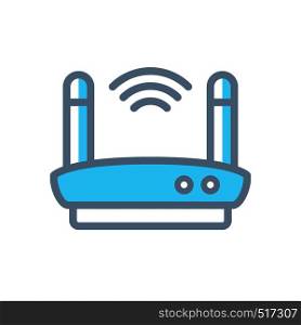 Router icon flat design