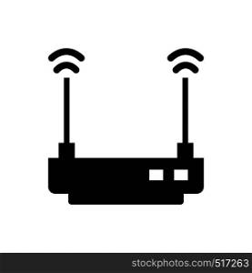 Router icon in silhouette