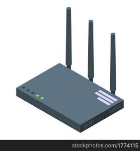 Router icon. Isometric of Router vector icon for web design isolated on white background. Router icon, isometric style