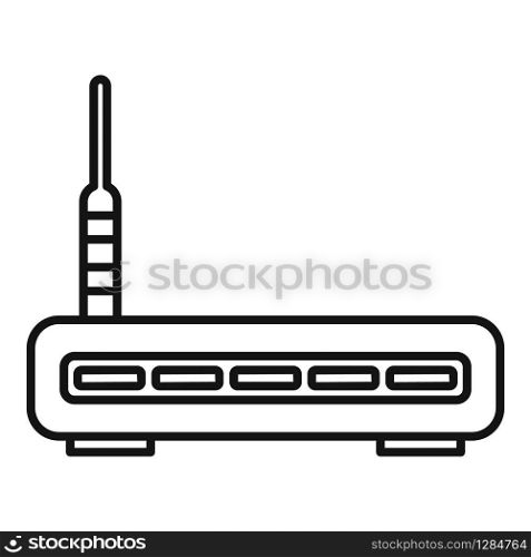 Router icon. Outline router vector icon for web design isolated on white background. Router icon, outline style