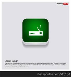 Router IconGreen Web Button - Free vector icon