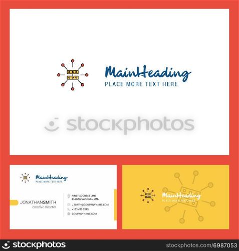 Router Logo design with Tagline & Front and Back Busienss Card Template. Vector Creative Design