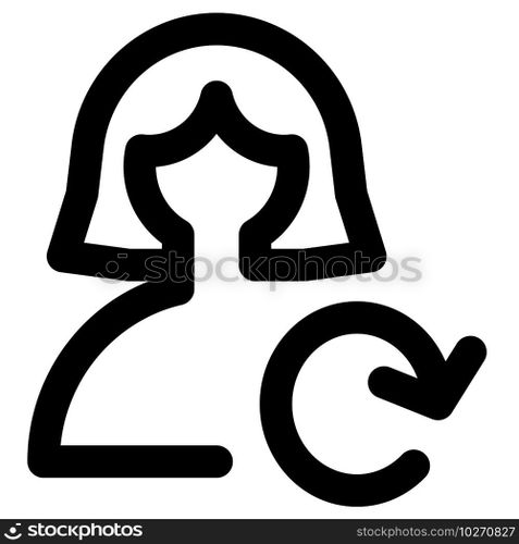 routine shift for the work process with loop arrow