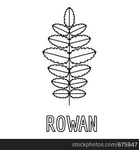 Rowan leaf icon. Outline illustration of rowan leaf vector icon for web. Rowan leaf icon, outline style.