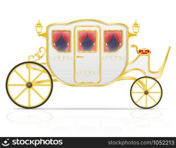 royal carriage for transportation of people vector illustration isolated on white background