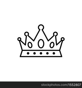 Royal crown icon in a trendy flat design