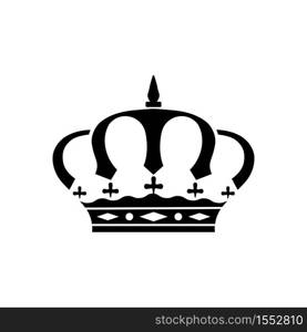 Royal crown icon in a trendy flat design