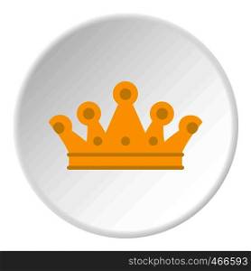 Royal crown icon in flat circle isolated on white background vector illustration for web. Royal crown icon circle