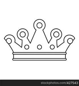 Royal crown icon. Outline illustration of royal crown vector icon for web. Royal crown icon, outline style