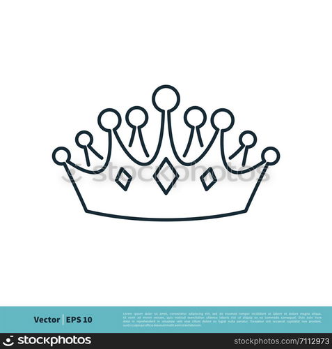 Royal Crown Icon Vector Logo Template Illustration Design. Vector EPS 10.