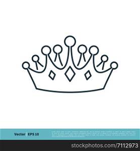 Royal Crown Icon Vector Logo Template Illustration Design. Vector EPS 10.