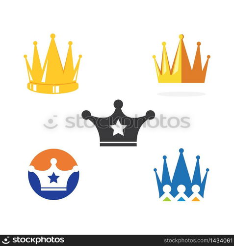 royal crown logo icon vector illustration design